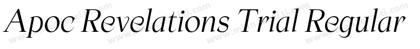 Apoc Revelations Trial Regular字体转换